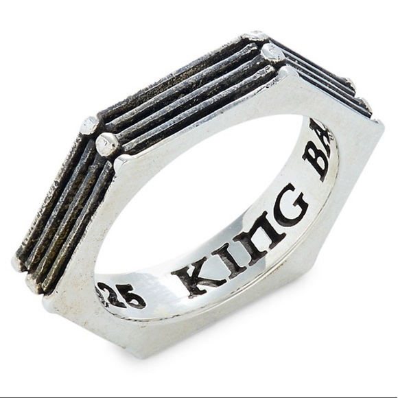 SOLD❤️ KING BABY STUDIO Sterling Silver Rivet Ring - Picture 2 of 3